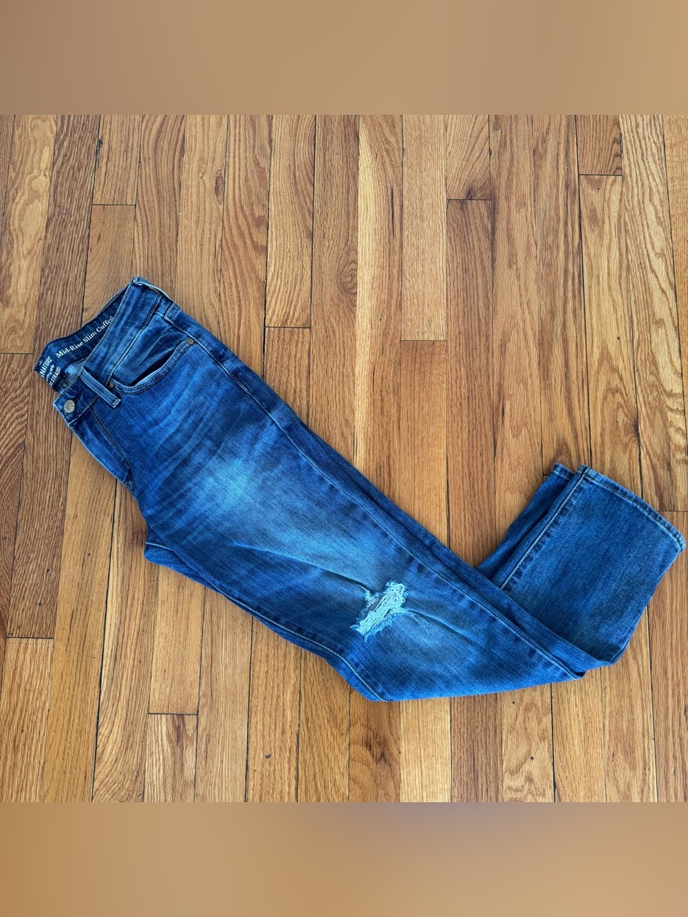 Levi Strauss Women Signature Mid Rise Slim Cuffed Jeans Size 27
